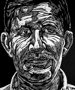 Carlos woodcut